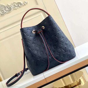 NEW NeoNoe MM Monogram Navy Blue Bag M45256